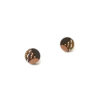 boho wooden studs in grey color mini round