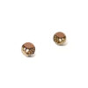 handmade wooden studs in rose gold color mini round