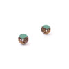 mint wooden earrings mini round