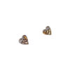 stylish wooden heart earrings in silver color