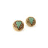 lightweight wooden earrings in mint color large