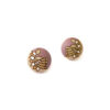 medium light pink wooden earrings