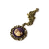 medium purple wooden necklace