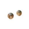 medium silver wooden earrings