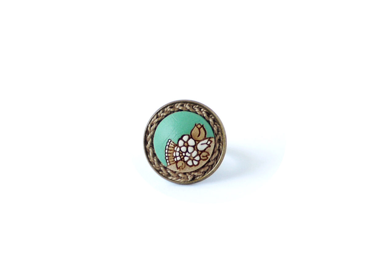 small mint wooden ring