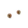 romantic wooden earrings mini round