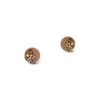 rose gold wooden earrings mini round