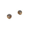 silver wooden earrings mini round