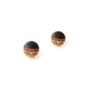 small black wooden earrings