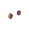 small purple wooden earrings