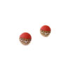 small red wooden earrings