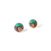small wooden studs in mint color