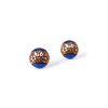 small wooden studs in royal blue color