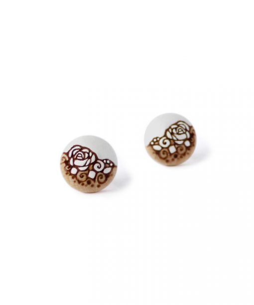 small wooden studs in white color