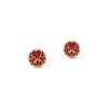 red lace wooden earrings